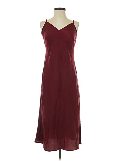 Pre-owned Time And Tru Cocktail Dress In Burgundy