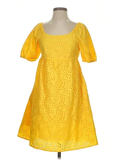 Pre-owned Time And Tru Cocktail Dress In Yellow
