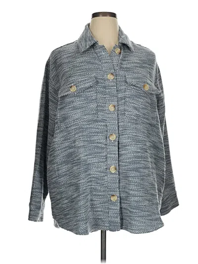Pre-owned Time And Tru Denim Jacket In Gray
