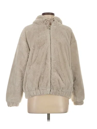 Pre-owned Time And Tru Faux Fur Jacket In Tan