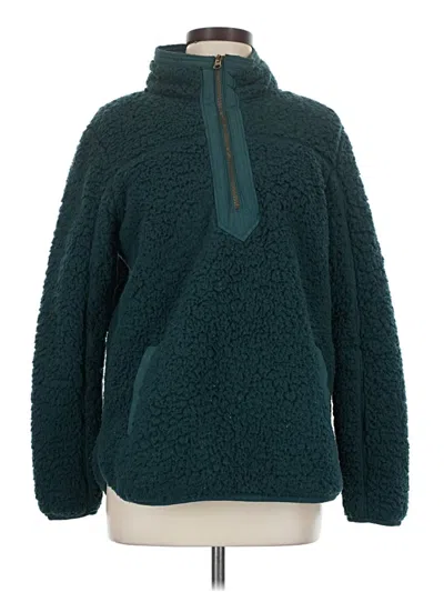 Pre-owned Time And Tru Fleece Jacket In Teal