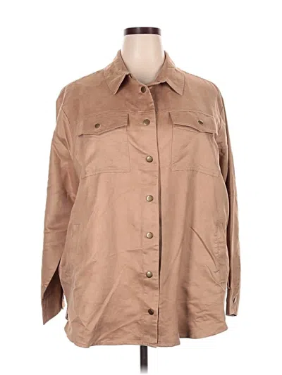 Pre-owned Time And Tru Jacket In Tan