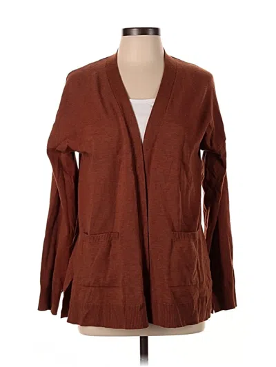 Pre-owned Time And Tru Kimono In Brown