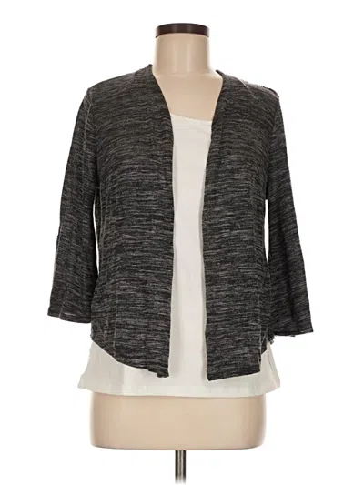 Pre-owned Time And Tru Kimono In Gray