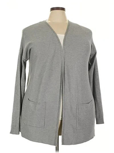 Pre-owned Time And Tru Kimono In Gray