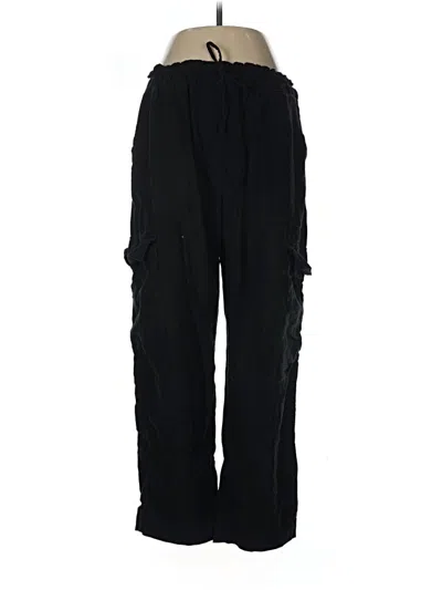 Pre-owned Time And Tru Linen Pants In Black