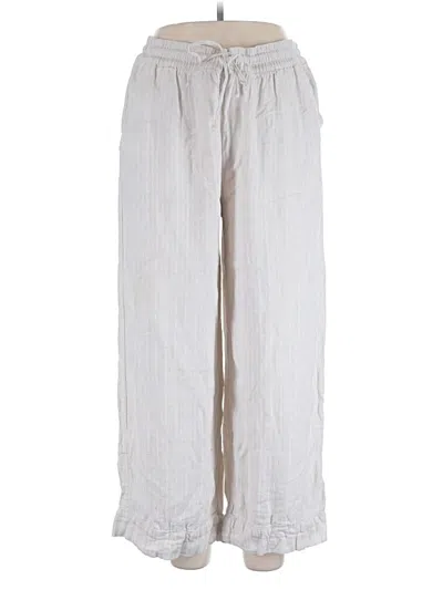 Pre-owned Time And Tru Linen Pants In Gray
