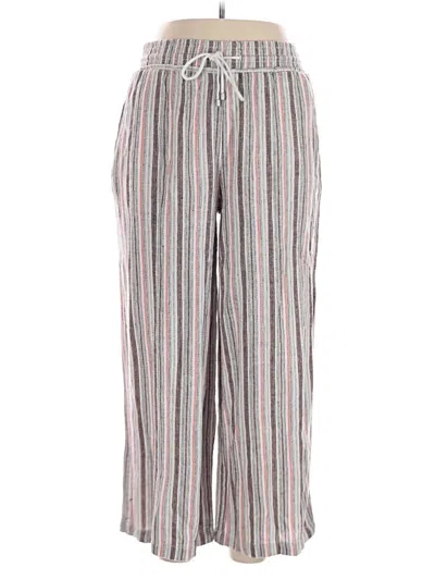 Pre-owned Time And Tru Linen Pants In Gray