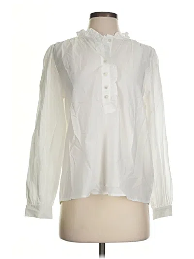 Time And Tru Long Sleeve Blouse In White