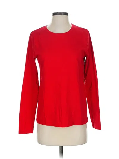 Pre-owned Time And Tru Long Sleeve T-shirt In Red