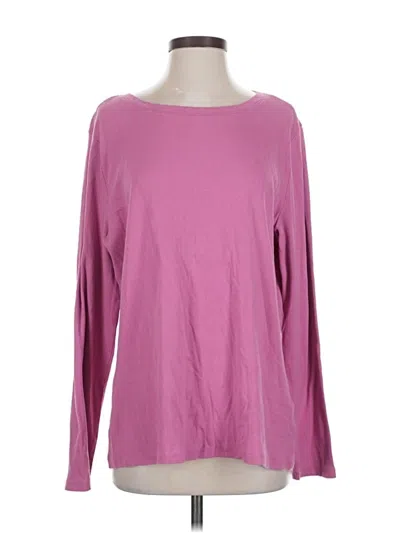 Pre-owned Time And Tru Long Sleeve Top Pink Boatneck Tops