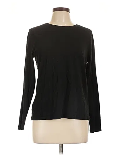 Pre-owned Time And Tru Long Sleeve T-shirt In Black