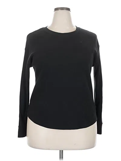 Pre-owned Time And Tru Long Sleeve T-shirt In Black