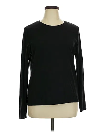 Pre-owned Time And Tru Long Sleeve T-shirt In Black