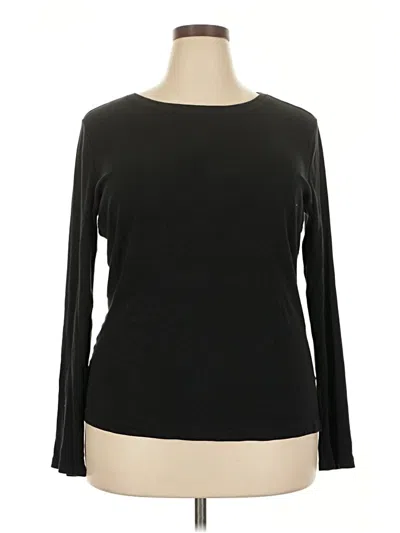 Pre-owned Time And Tru Long Sleeve T-shirt In Black
