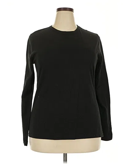 Pre-owned Time And Tru Long Sleeve T-shirt In Black