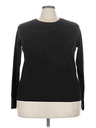 Pre-owned Time And Tru Long Sleeve T-shirt In Black