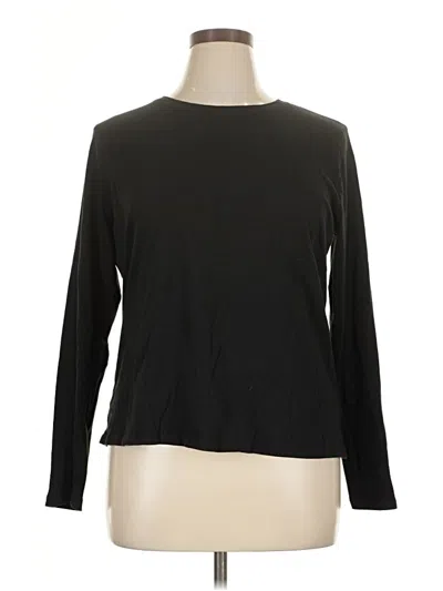 Pre-owned Time And Tru Long Sleeve T-shirt In Black