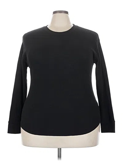 Pre-owned Time And Tru Long Sleeve T-shirt In Black