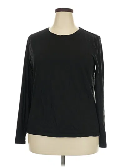 Pre-owned Time And Tru Long Sleeve T-shirt In Black