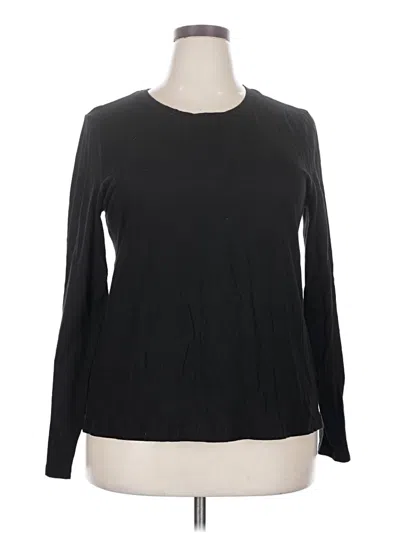 Pre-owned Time And Tru Long Sleeve T-shirt In Black