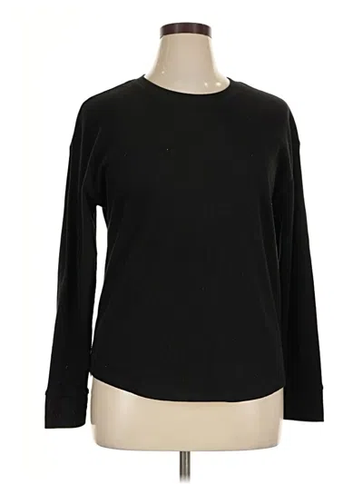 Pre-owned Time And Tru Long Sleeve T-shirt In Black