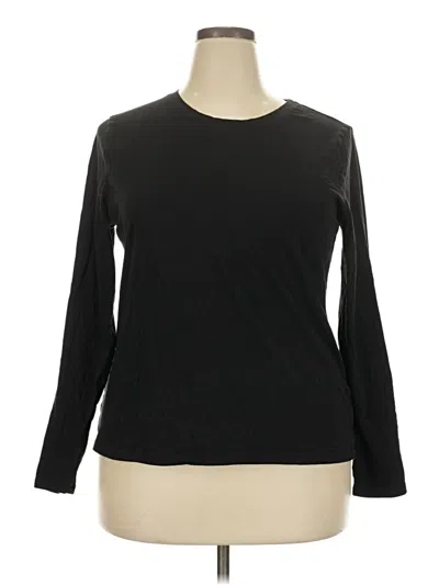 Pre-owned Time And Tru Long Sleeve T-shirt In Black