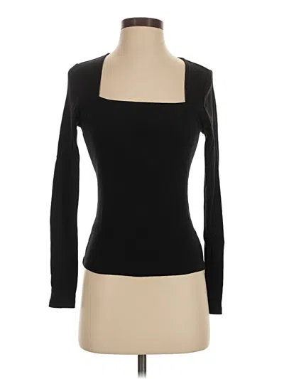 Pre-owned Time And Tru Long Sleeve T-shirt In Black