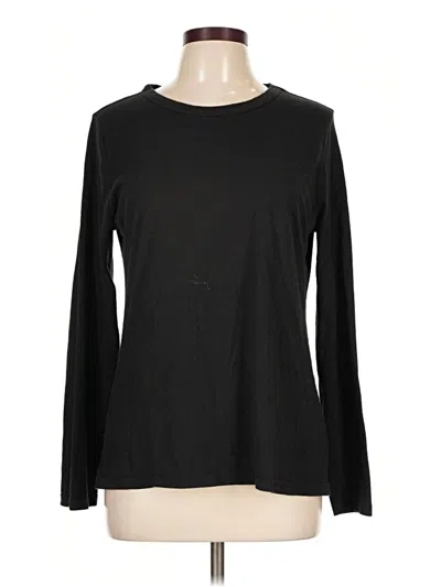 Pre-owned Time And Tru Long Sleeve T-shirt In Black