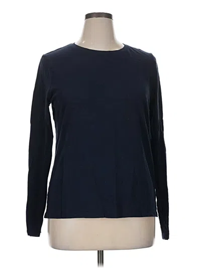 Pre-owned Time And Tru Long Sleeve T-shirt In Blue