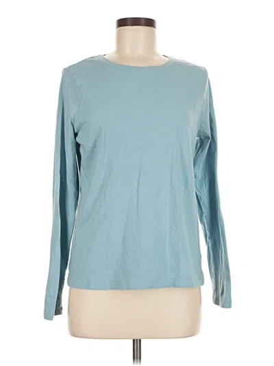 Pre-owned Time And Tru Long Sleeve T-shirt In Blue
