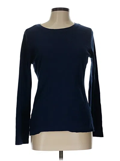 Pre-owned Time And Tru Long Sleeve T-shirt In Blue
