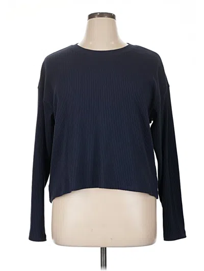 Pre-owned Time And Tru Long Sleeve T-shirt In Blue