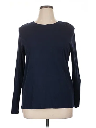 Pre-owned Time And Tru Long Sleeve T-shirt In Blue