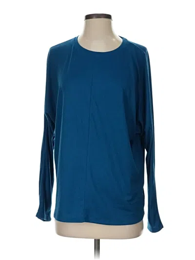 Pre-owned Time And Tru Long Sleeve T-shirt In Blue