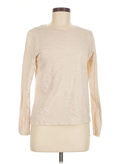 Pre-owned Time And Tru Long Sleeve T-shirt In Brown