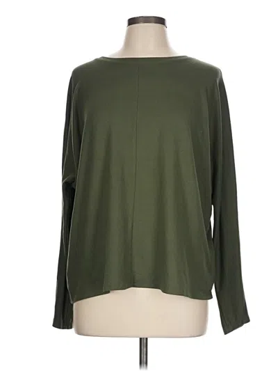 Pre-owned Time And Tru Long Sleeve T-shirt In Green