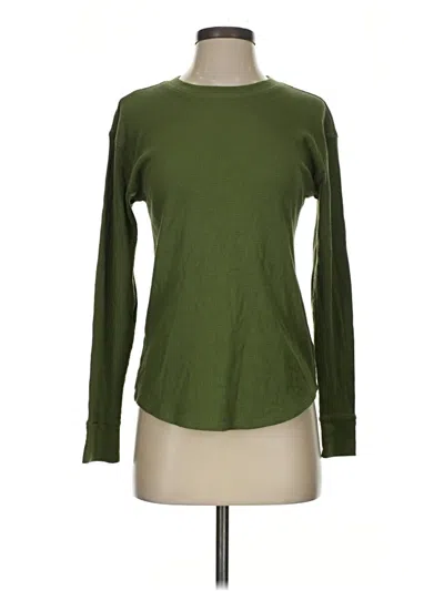 Pre-owned Time And Tru Long Sleeve T-shirt In Green