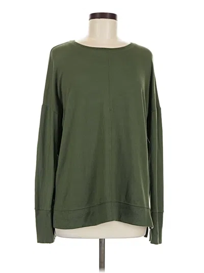 Pre-owned Time And Tru Long Sleeve T-shirt In Green