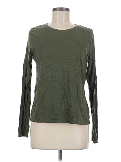 Pre-owned Time And Tru Long Sleeve T-shirt In Green