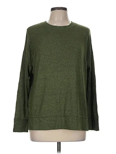 Pre-owned Time And Tru Long Sleeve T-shirt In Green