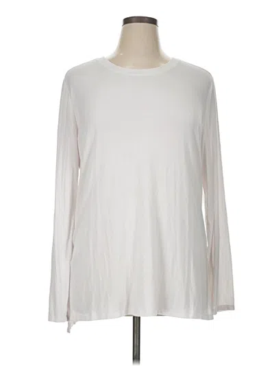Pre-owned Time And Tru Long Sleeve T-shirt In Ivory