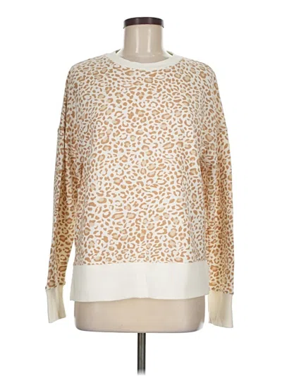 Pre-owned Time And Tru Long Sleeve T-shirt In Ivory
