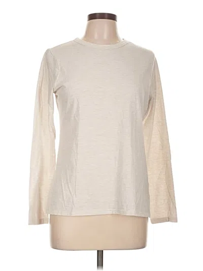 Pre-owned Time And Tru Long Sleeve T-shirt In Ivory