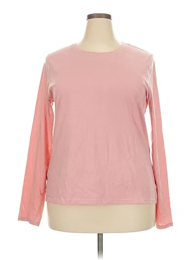 Pre-owned Time And Tru Long Sleeve T-shirt In Pink