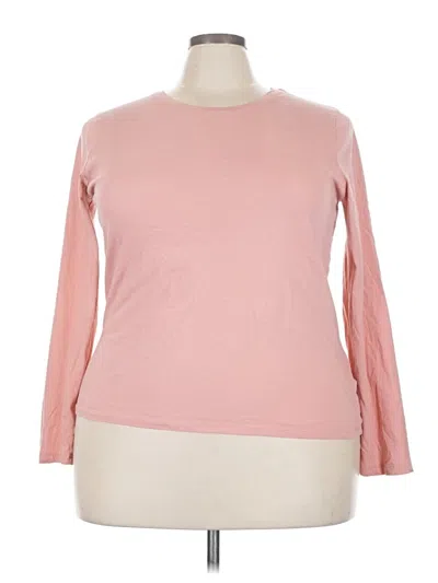 Pre-owned Time And Tru Long Sleeve T-shirt In Pink