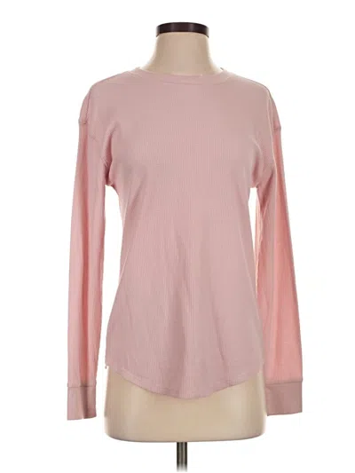 Pre-owned Time And Tru Long Sleeve T-shirt In Pink