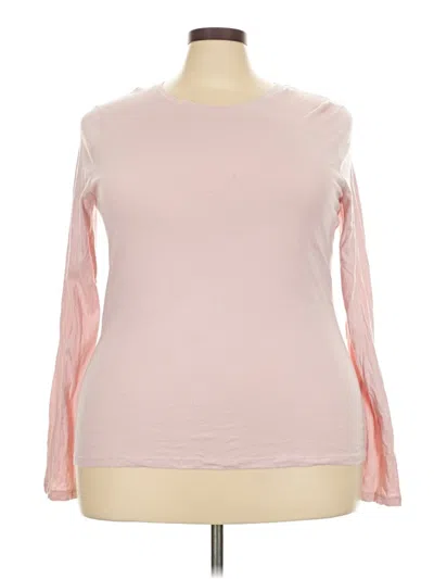 Pre-owned Time And Tru Long Sleeve T-shirt In Pink