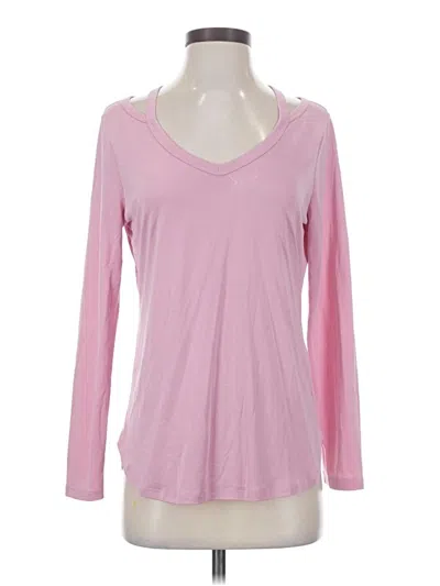 Pre-owned Time And Tru Long Sleeve T-shirt In Pink