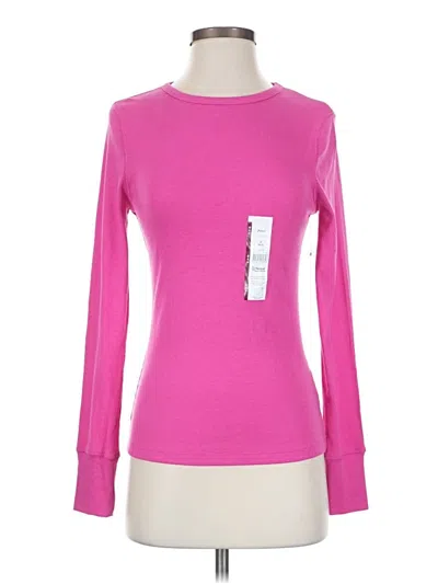 Pre-owned Time And Tru Long Sleeve T-shirt In Pink